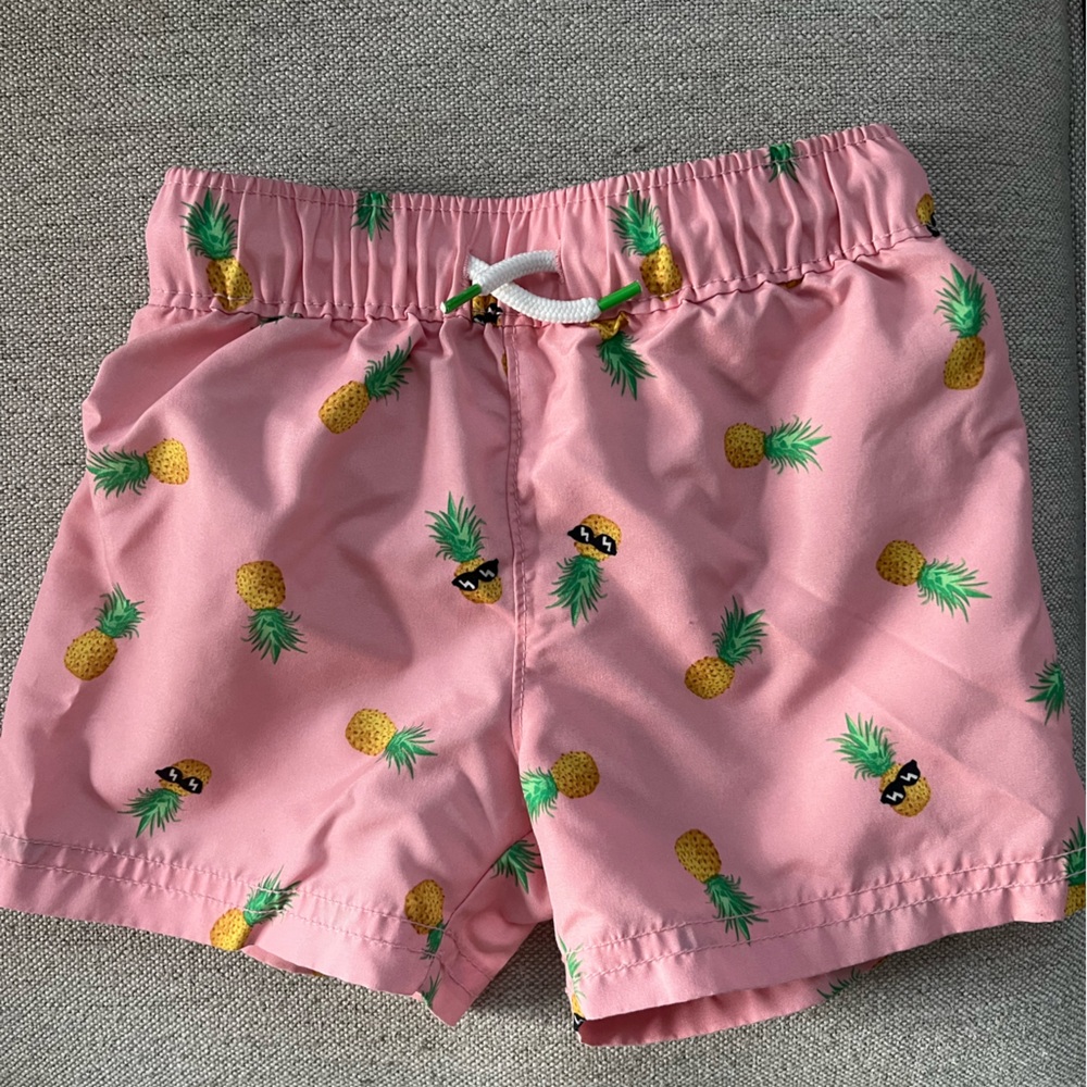 Old Navy Pink Pineapple Print Swim Shorts